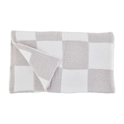 Chenille Checkered Knit Blanket