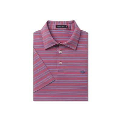 Youth Bermuda Performance Polo - Naples Stripe