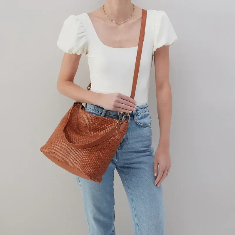 Pier Shoulder Bag  - Wave Weave Leather