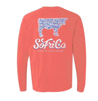 Paisley Cow Long Sleeve T-Shirt