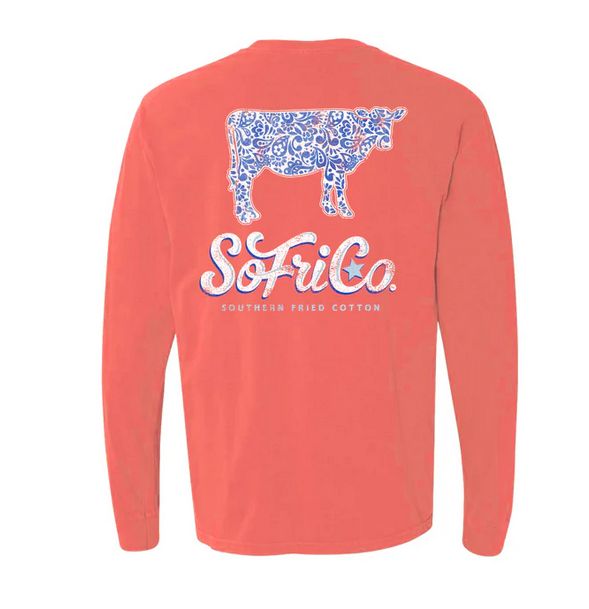 Paisley Cow Long Sleeve T-Shirt
