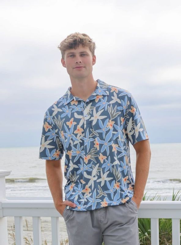 Tropical Patterned Polo