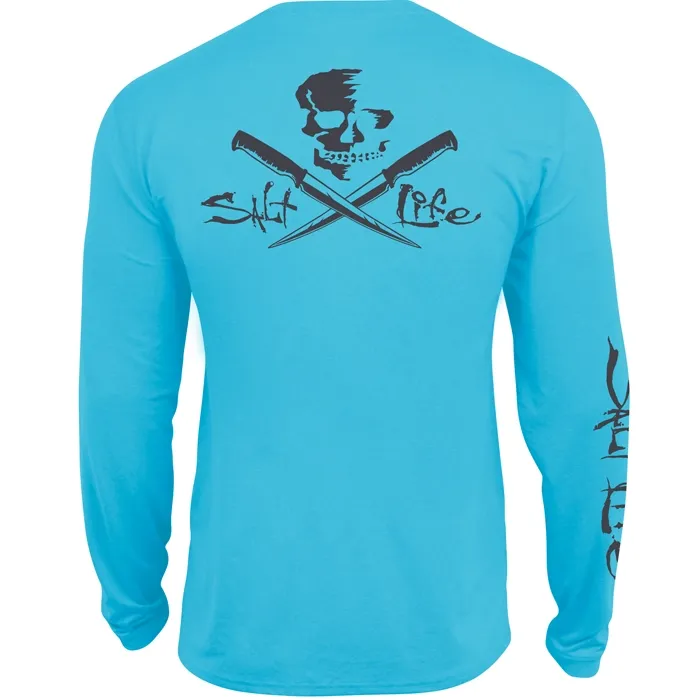 Skull and Fillet Long Sleeve Performance Pocket Tee