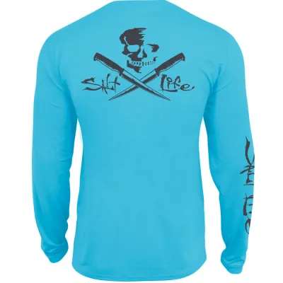 Skull and Fillet Long Sleeve Performance Pocket Tee