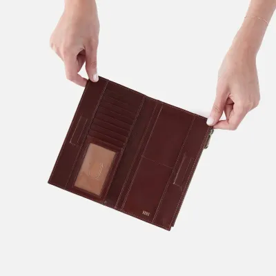 Jill Large Bifold Wallet - In Polished Leather
