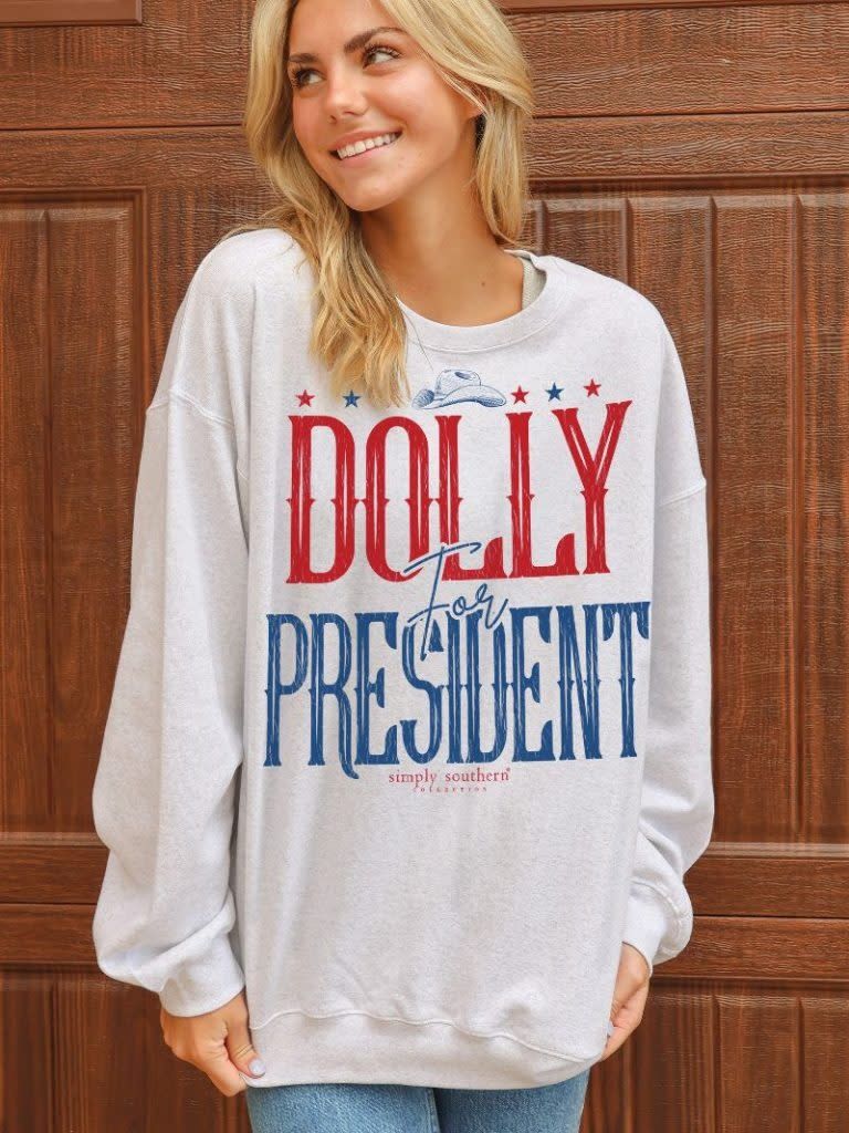 Dolly For President Crewneck Sweatshirt