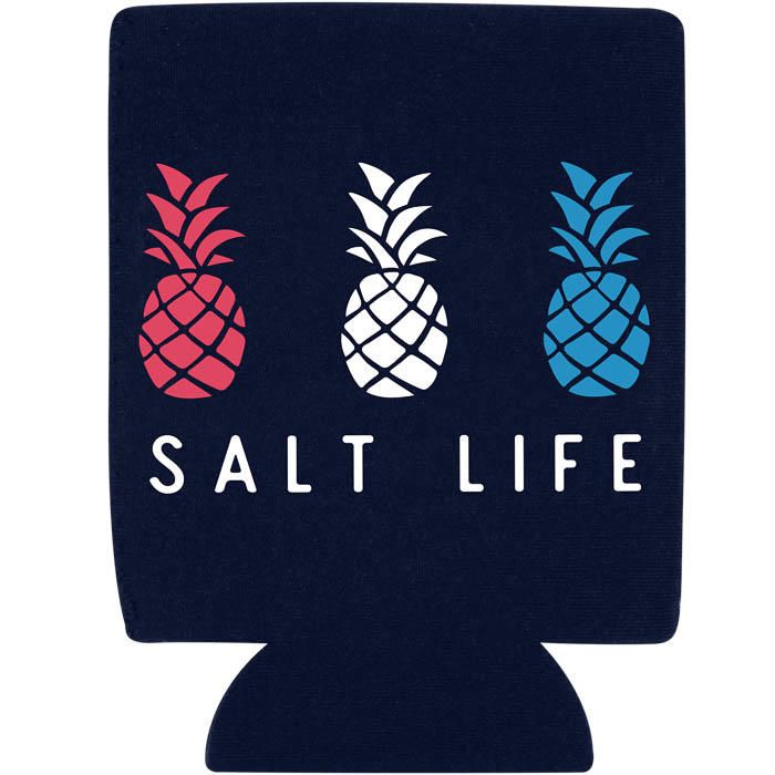 Tres Palms Navy Can Holder