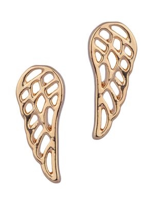 Gold Wing Stud Earrings