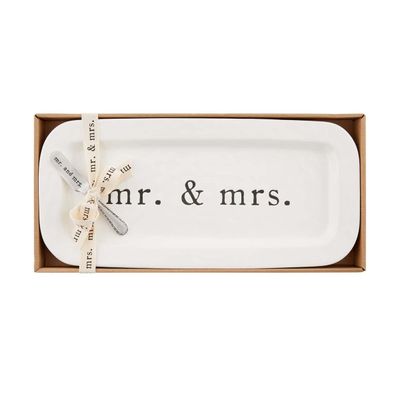 MR. &amp; MRS. CERAMIC TRAY SET