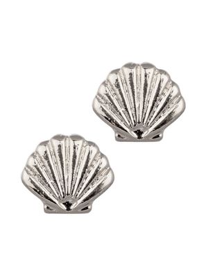 Silver Seashell Stud Earrings