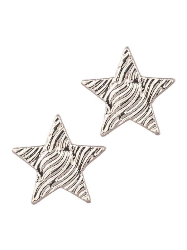 Silver Star Stud Earrings