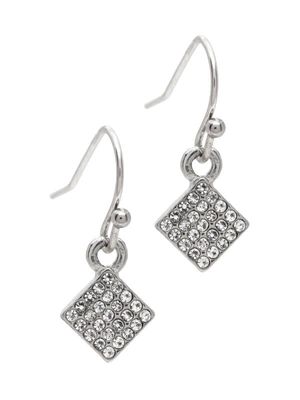 Crystal Square Drop Earrings