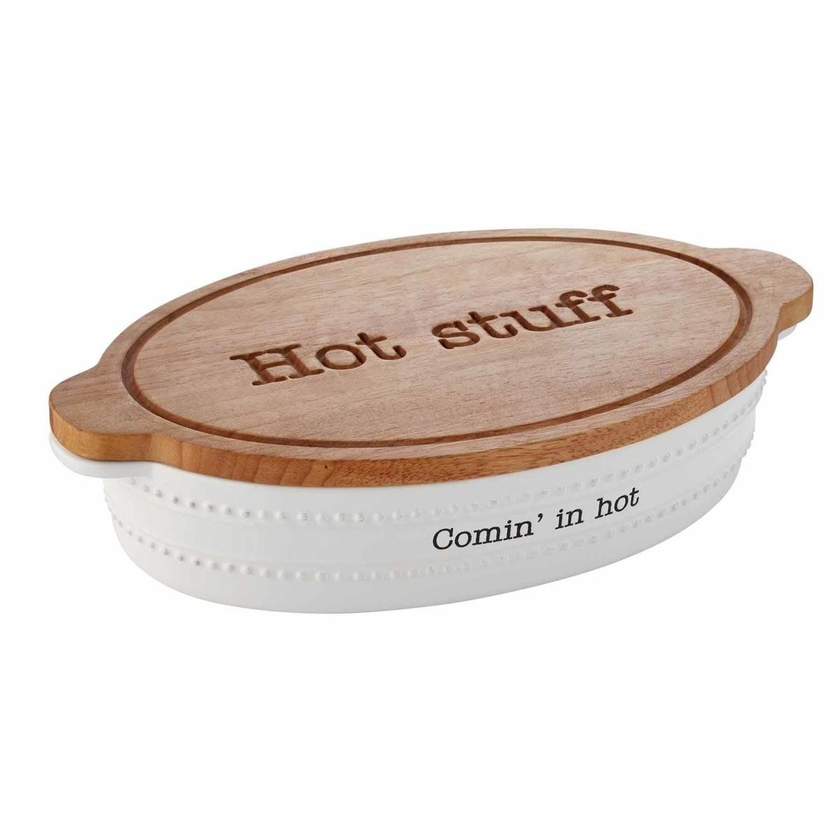 Hot Stuff Ceramic Baker &amp; Trivet Set