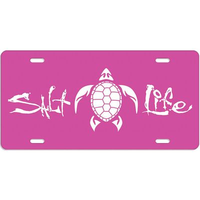 Signature Turtle License Plate-Pink