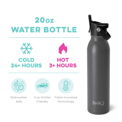Grey Flip + Sip Bottle (20oz)
