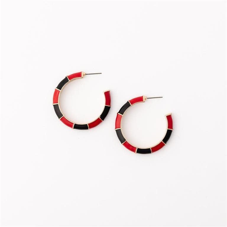 Earrings Ashlynn Red &amp; Black - Medium