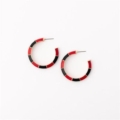 Earrings Ashlynn Red &amp; Black - Medium