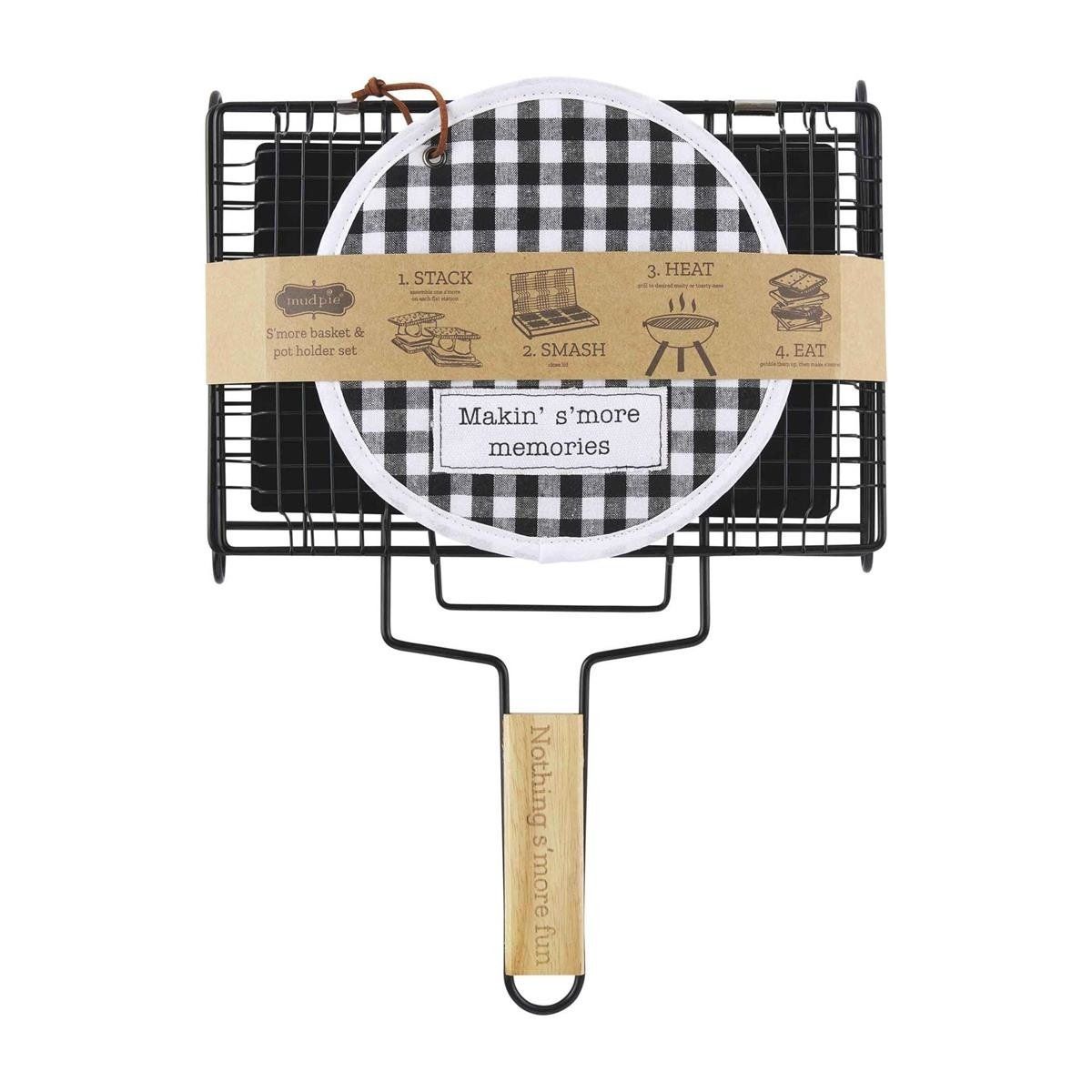 S&#39;MORES BASKET AND POT HOLDER SET
