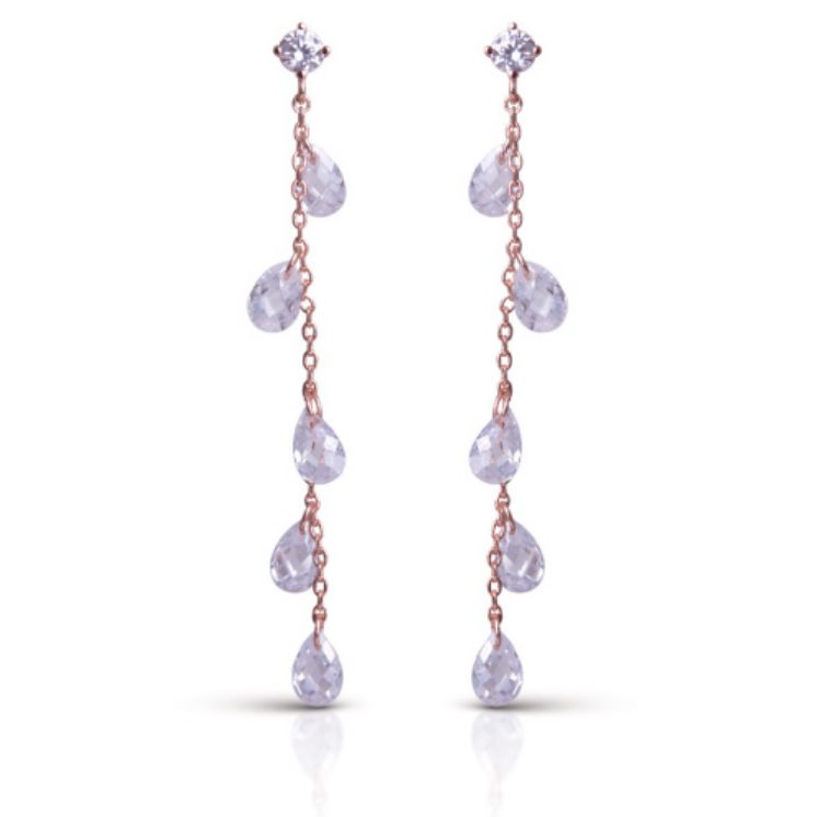 Crystal Teardrop Long Earrings