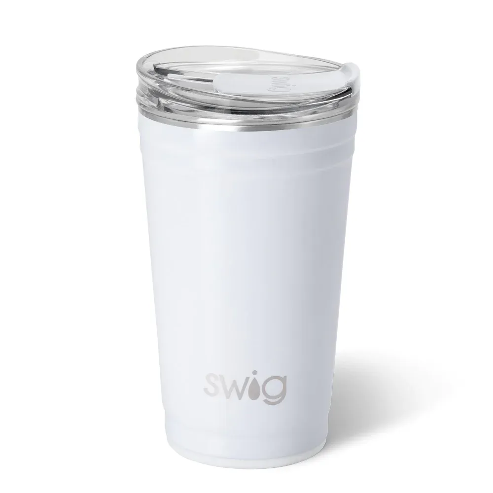 Shimmer Diamond White Party Cup (24oz)