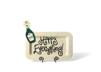 Gold Small Dot Happy Everything Mini Rectangle Platter