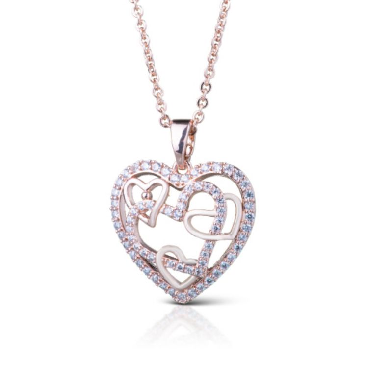 Inset Hearts Necklace