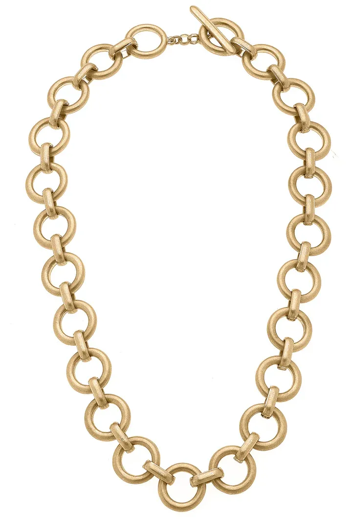 Perla Linked Chain Statement Necklace