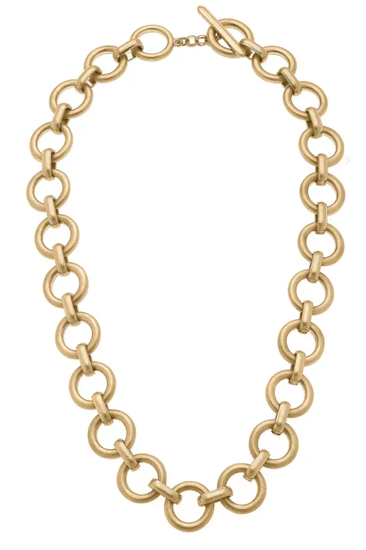 Perla Linked Chain Statement Necklace