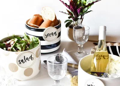 Black Stripe Mini Happy Everything Bowl