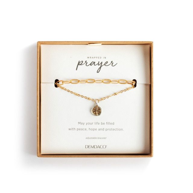 Wrapped In Prayer Layer Bracelet-Gold