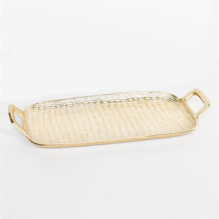 Tray Gold and White Small
