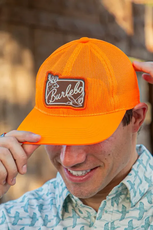 Cap - Patch Logo - Blaze Orange Mesh