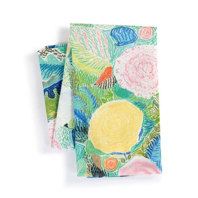 ArtLifting Tea Towel - Floral Black