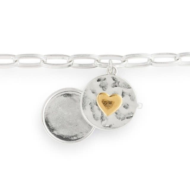 Love you Locket Bracelet - Silver