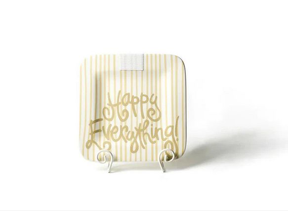 Neutral Skinny Stripe Happy Everything 9.25 Mini Platter