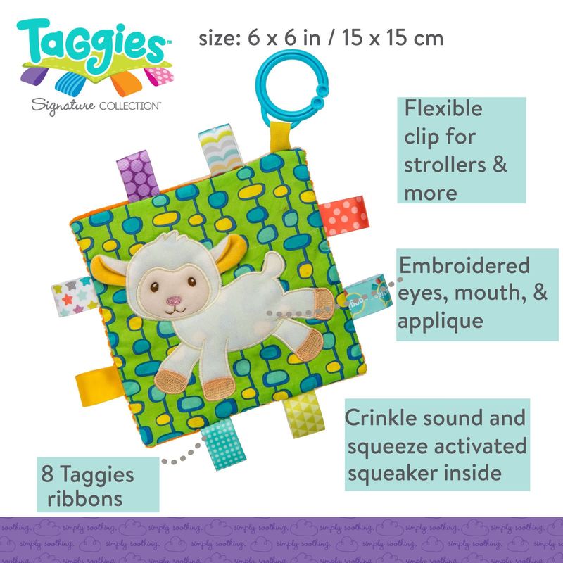 Taggies Crinkle Me Sherbet Lamb – 6×6″