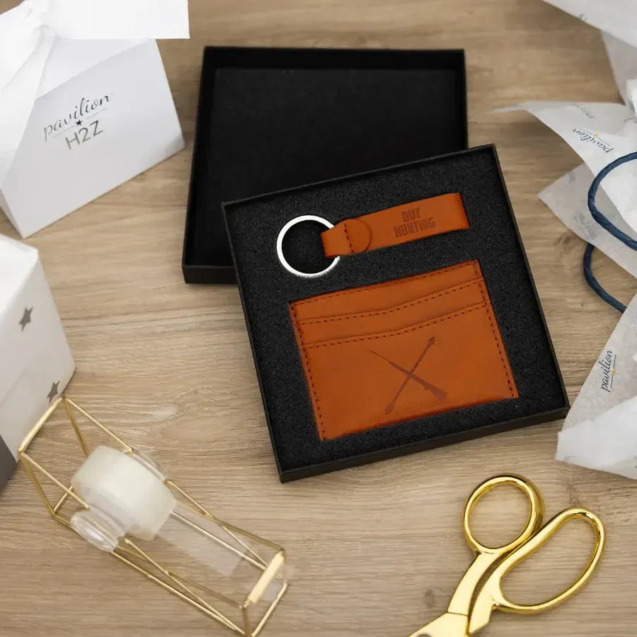 Hunting PU Leather Keyring &amp; Wallet Set