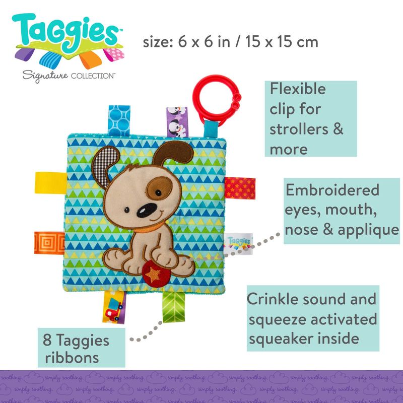 Taggies Crinkle Me Brother Puppy – 6×6″