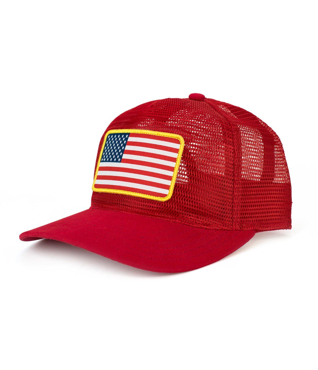USA All Mesh Hat, Color: American Red
