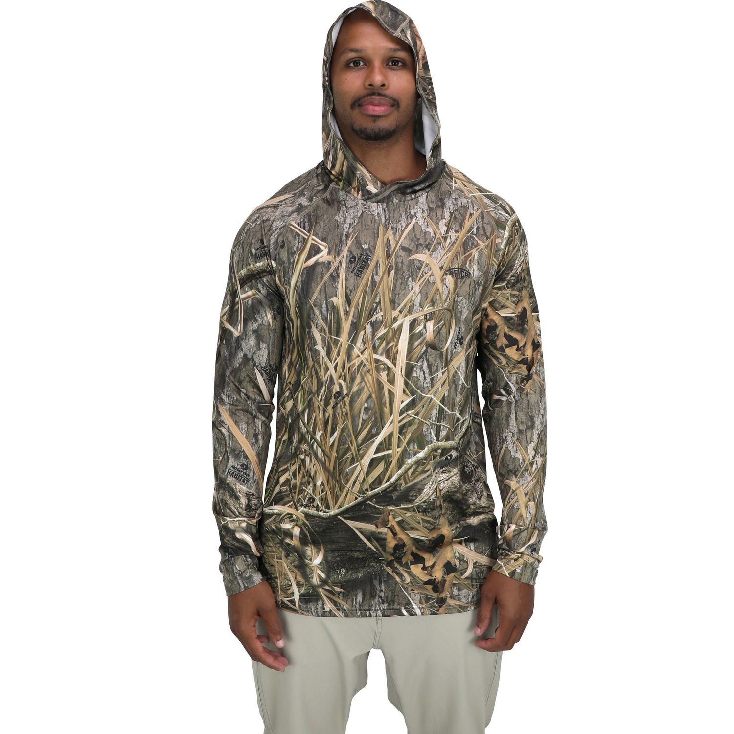 Mossy Oak® Camo Performance Hood, Color: Shadow Grass Habitat, Size: S