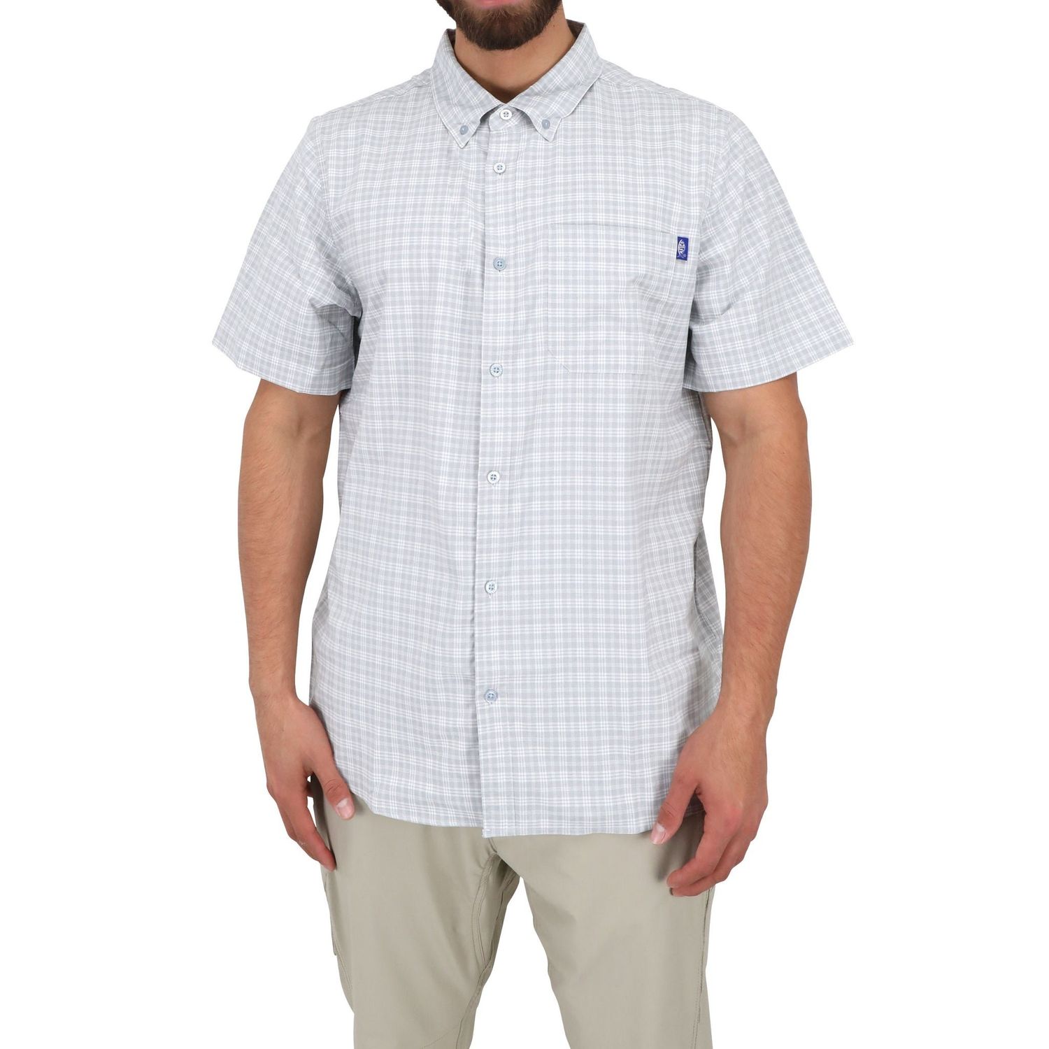 Dorsal SS Button Down Shirt, Color: Gray Heather, Size: S