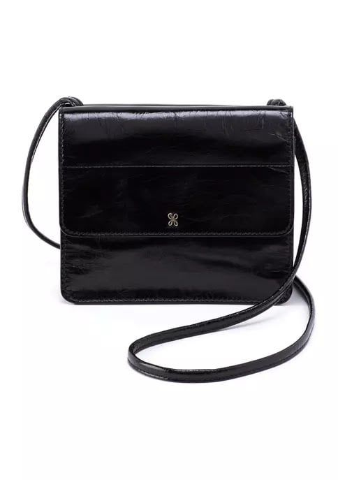 Jill Wallet Crossbody - Vintage Hide, Color: Black