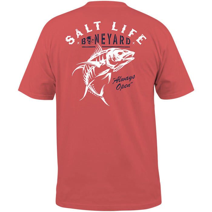 Boneyard Short Sleeve Pocket Tee, Color: Burnt Coral, Size: S