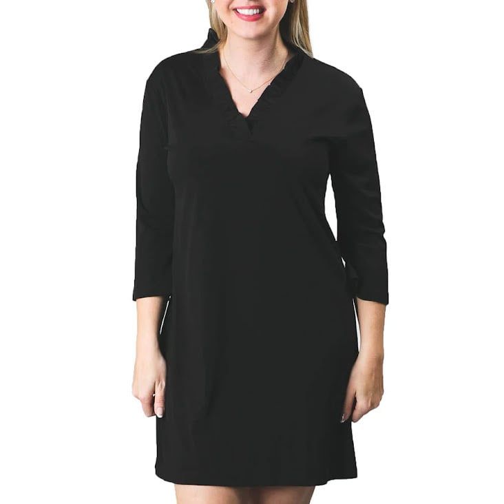 Solid Peyton Dress, Color: Black, Size: S