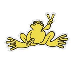 Small Frog Stickers, Color: Yellow