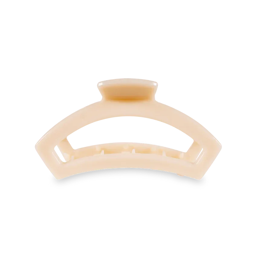 Teleties- Open Medium Hair Clip, Color: Almond Beige