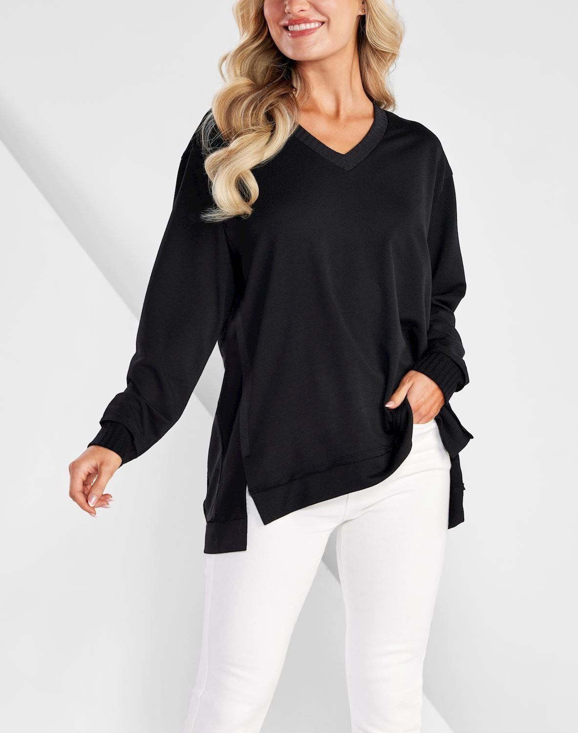 Willie Long Sleeve Tee, Color: Black, Size: S