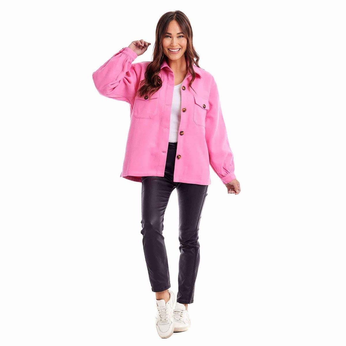 Whitman Shacket, Color: Pink, Size: S