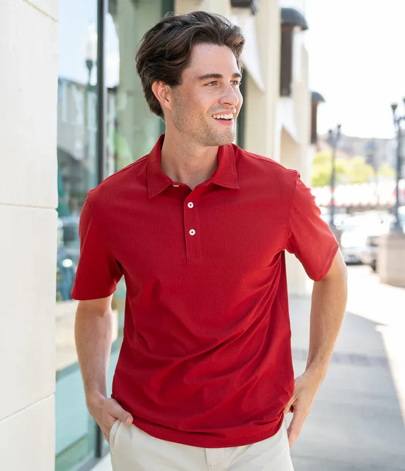 Next Level Performance Polo , Color: University Red, Size: SM