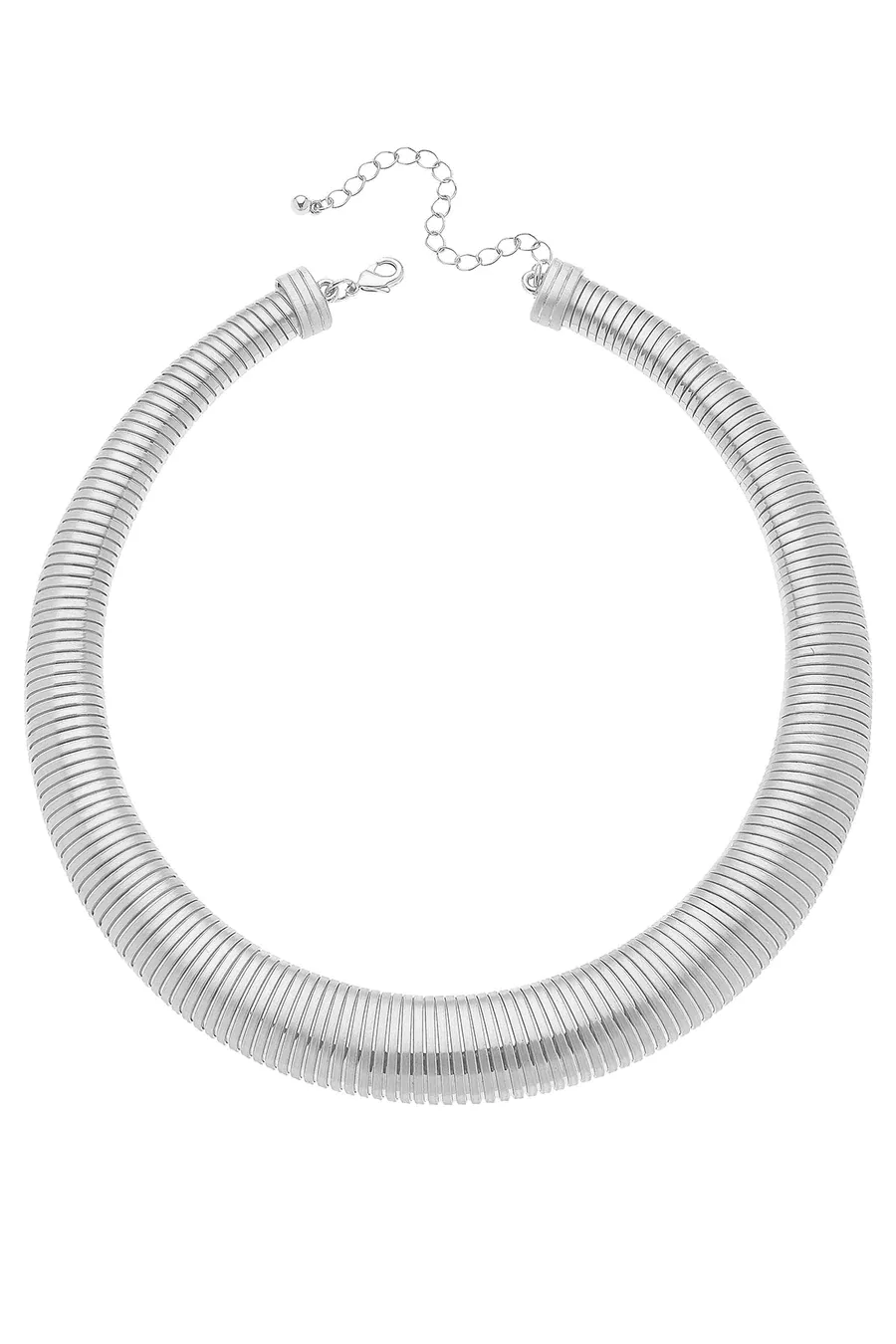 Ramona Watchband Collar Necklace, Color: Silver